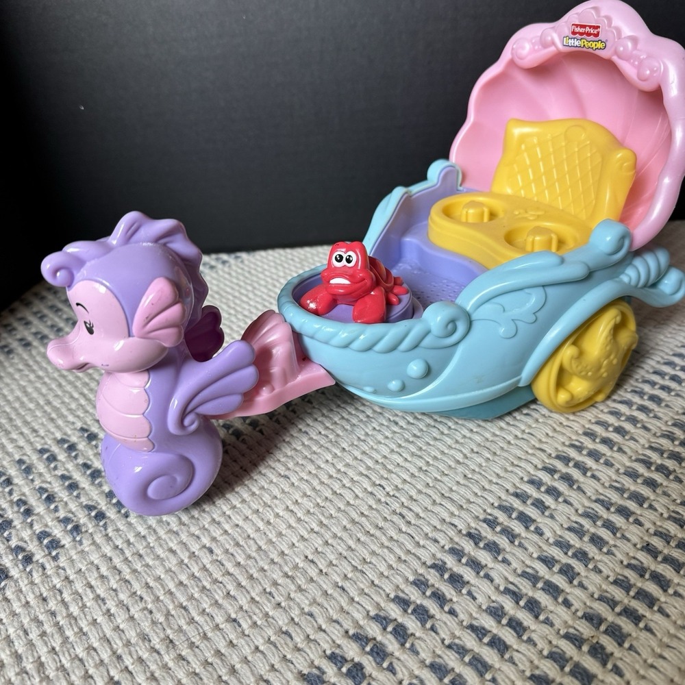 Fisher Price Little People Disney Little Mermaid Ariel's Musical Coach Carriage